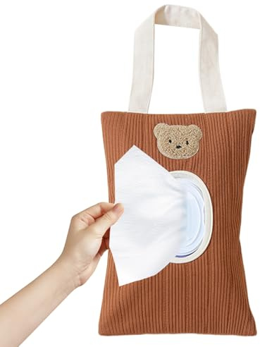 Dispensador de toallitas húmedas | Recipiente recargable seguro, portátil para colgar, para viajes, baño, cocina, pared, organización