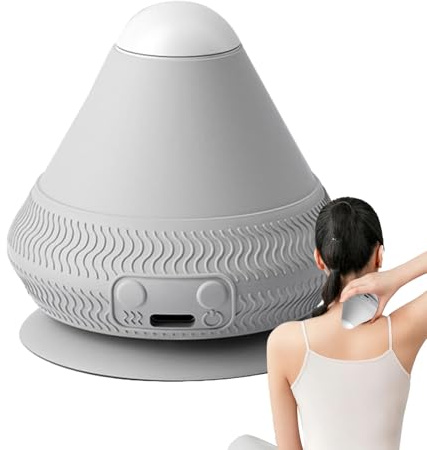Montierbarer Massageball - Elektrisch beheizte Faszienrolle für Muskelentspannung, Fuß und Rücken mit Tiefengewebemassage, Tragbares Fitnessgerät zur Entspannung, Schwarzes Silikon