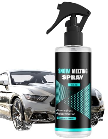 Eoixuqba Spray Descongelante para Parabrisas De Coche 100 ML - Eliminador De Hielo para Luneta Automóvil | Descongelador para Ventanas De Vidrio Congelador Vehículo Automóvil Camión Coche