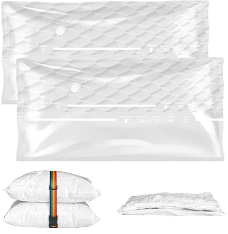 lisetar 2 Stück Vakuumbeutel für Matratzen, 90x220 cm Wiederverwendbar Matratzen Vakuum Aufbewahrungstasche, Platzsparende Vakuumbeutel für Bettdecken, Vacuum Bag für Matratzen, Kleidung