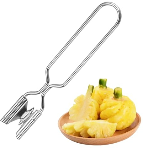 Dioeazh Rimuovi Occhi Ananas | Utensile Inossidabile Rimozione Occhi,Estrattore di Torsolo Multifunzione Ergonomico per BBQ e Picnic all'Aperto