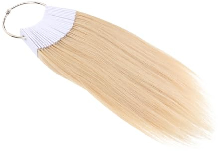 LIFKOME Echthaar Farbringe 30 Stück Haarfarben Probenpackung Zum Testen Menschlicher Haarsträhnen Frisör Training Salon Zubehör
