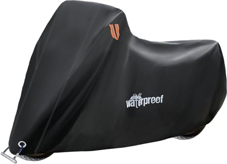 Cubierta de lluvia para bicicleta, de almacenamiento impermeable, protección UV para lluvia, nieve, con agujeros de bloqueo, accesorios, fundas de bicicleta resistentes para bicicletas de