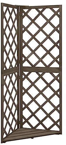 Genérico Enrejado de Esquina Madera Maciza de Abeto Gris 50x50x145 cm,Casa y jardín,Jardín,Artículos de Exterior,Estructuras de Exteriores,Pérgolas, Arcos y enrejados de jardín-316408