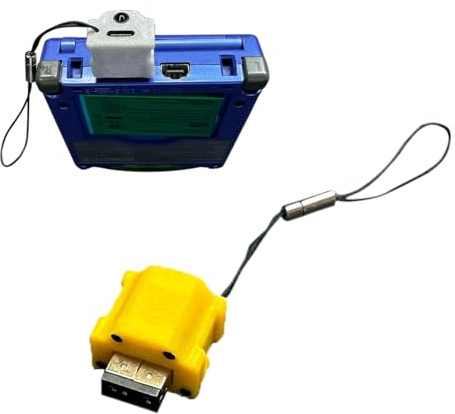 TEHAOUU Audio Adapter, Compatible with Nintendo GBA SP – USB-C Charging Port and 3.5mm Headphone Jack with Anti-Loss Rope for Retro Handheld Console (Yellow)