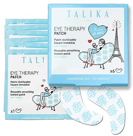Talika Eye Therapy Patch - Instant Smoothing Patches - Mask For Dark Circles Puffiness & Tired Eyes - 6 Refills Reusable Under Eye Patches for Adults Skincare Eye Treatment