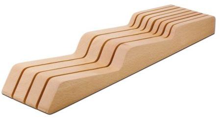 WÜSTHOF Schubladeneinsatz für 7 Messer (7270), aus hochwertiger Buche, für Küchenmesser mit Einer Klingenlänge bis zu 23 cm, 4 kleine Messer, 3 große Messer