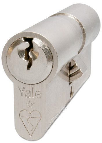 Yale KM3040-NP Euro Double 1 Star Kitemarked Cylinder, 3 Keys Supplied, High Security, Boxed, Suitable for All Door Types, Nickel Finish, 30:10:40 (80 mm)