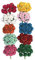 WADSUWAN SHOP 100 Pcs Artificial Mulberry Paper Rose Flower Wedding Scrapbook 1.8cm DIY Craft Scrapbook Scrapbooking Bouquet Craft Stem Mini Roses (10 Colors)