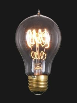 B&P Lamp® Edison Base, Vintage Style Bulb with Quad Loop Filament, 60W/120V