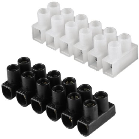 Xavax Lüsterklemmen, 2 Leisten à 6 Klemmen, 6 mm²