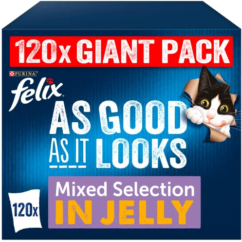 FELIX As Good As it Looks Mixed Selection in Jelly Wet Cat Food 120x100g