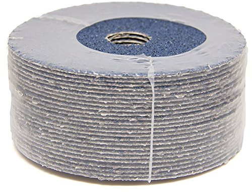 Benchmark Abrasives 5 Inch Sanding Discs Resin Fiber Zirconia Grinding Disc for Grinding, Stripping on Wood, Fiberglass, Steel, Metal, 7/8 Arbor Angle Grinder Sanding Disc, 25 Pack - 60 Grit