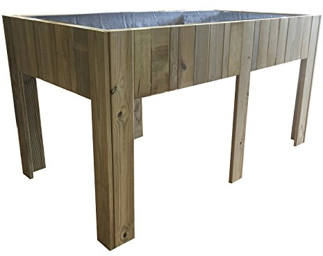 AD servicios Mesa de Cultivo Grande (Huerto Urbano) de Madera tratada 150x80x80 cm