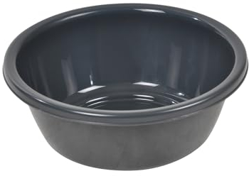 Homéa, Cuenca Redonda Plástica 6L D32 x 13 cm, Antracita