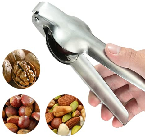 iPobie Nussknacker, Edelstahl Kastanienöffner Maronizange, Kastanien Clip Schneider Chestnut Cutter, Kastanienzange Sheller für Walnüsse Kastanien Nüsse Silber