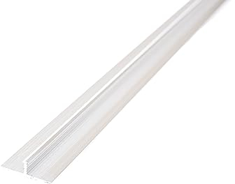 Dalsys T-Profile, Transition Profile 100cm x 13mm Floor Profile Made of Anodized Aluminum, Silver Chrome-Plated