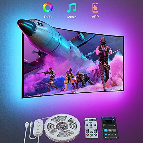 Govee - RGB Bluetooth LED Backlight for 46â€ - 60â€ TVs, Black
