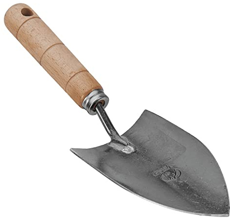 VITO - Truelle de Jardin Outil de Jardin Manche Bois INOX et Fer forgé à la Main Haute qualité