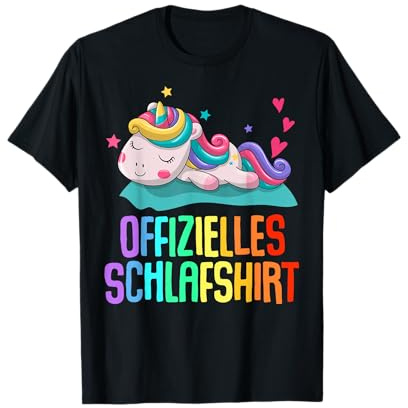 Offizielles Schlafshirt Pyjama Einhorn Unicorn Fun Geschenk T-Shirt