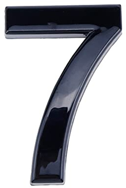 Wealrit Numero civico autoadesivo da 5,5 cm, numero civico, numero 7