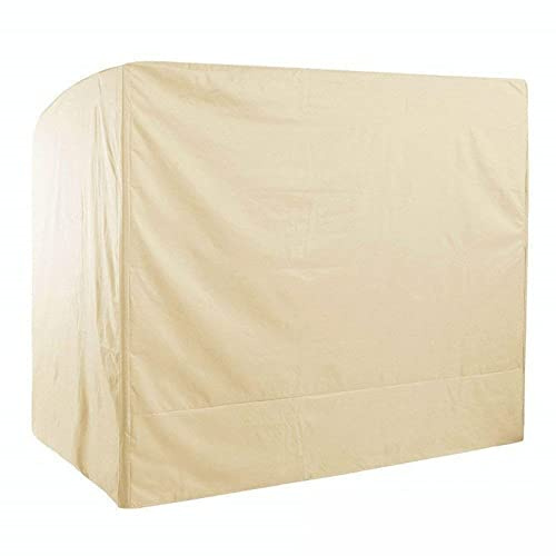 SPXMQSS SchutzhüLle Hollywoodschaukel, Staubdichte WäRmeisolierung Abdeckplane Hollywoodschaukel, Sonnenschutz wasserdichte Hollywoodschaukel Abdeckung FüR Terrassenschaukel Beige,223 * 152 * 183cm