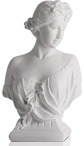 WUBIANJIE Artemis-Büste große griechische Göttin Statue Büro Bücherregal Zuhause Dressing Harz Göttin Statue Junge Venus Gips, Porträt Liebhaber, Sammlerstücke, 30,5 cm