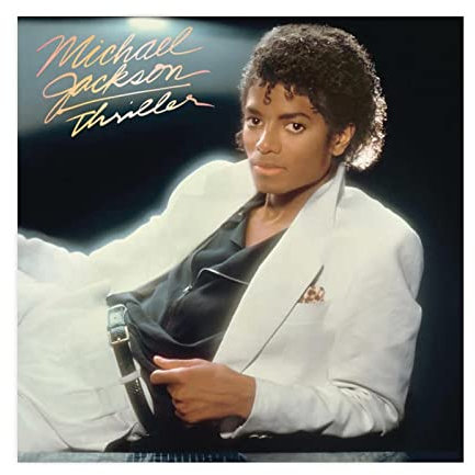 MOIT Sänger Michael Jackson Thriller Album Cover Leinwand Poster Wandkunst Dekor Druck Bild Gemälde für Wohnzimmer Schlafzimmer Dekoration Rahmen Stil 30 x 30 cm