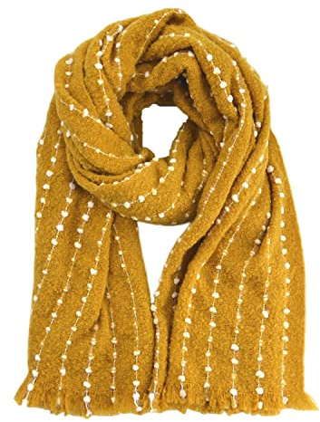 GUYIRT Damen Schal, Winterschal, Modischer Winterschal für Frauen, Halstuch, Warm und Angenehm-gelb-176 x 62 cm