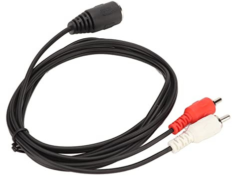 5 Pin DIN Female to 2 RCA Male Adapter Cable, 5 Pin DIN Female to 2 RCA Male Sound Cable Portable, 5 Pin DIN Female to 2 RCA Male Cord for CD Player,VCR,DVD,Phono,Stereo Equipment