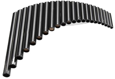 Professionelle Panflöte 22 Rohre, Kunststoff-Panflöten G-Taste Panflöten Handgefertigte Volksmusikinstrumente Panflöte Panflöte Für Rechte/linke Hand (Color : BK Right hand)