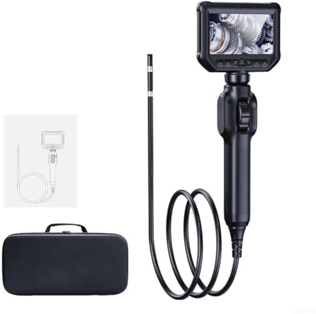 Gelenk-Endoskop-Kamera, 6 mm Einzelobjektiv, 360°-Rotation, Pipeline-Detektor, Inspektionskamera mit 10,9 cm IPS-Bildschirm, drehbarer Handheld (2 Meter)