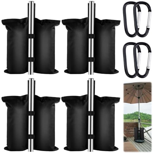 NINGYER 4 Stück Sandsäcke Pavillon, Sandsack Pavillon mit 4 Karabinern, für Pavillons Partyzelte, Terrassenschirme, Sonnenschirme