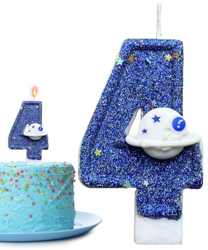 Candele di compleanno per torta, candela scintillante a tema spaziale, candele decorative per riunioni, decorazione per feste a tema per feste