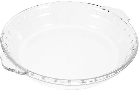 BESTOYARD Teglia Per Torta in Vetro Da 8 Pollici Trasparente Resistente Al Calore, Piatto Per Forno a Microonde e Frigorifero Per Cucina Domestica, Tortiera Per Cottura Uniforme Di Torte e Quiche