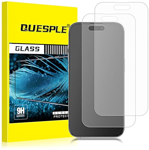 QUESPLE [2 Stück] Matt Panzerglas für iPhone 14 Pro Max, Anti-Fingerabdruck, Blendschutz Matte Schutzfolie, Anti-Kratzen, Ultra-klar Gehärtetem Glas Displayschutzfolie