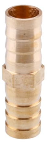 MOUMOUTEN Púas para Manguera de Latón de 1/2 Rosca Hembra 12mm de Espesor | Empalme metálico de transición, conecta mangueras para circulación segura de aire, agua y aceite industrial.