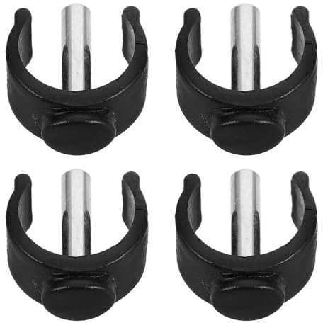 VALICLUD 4Er-Set Gehstockhalterungen C-Förmige Verriegelungsklemmen Aus Robustem Abs Und Stahl Rutschfest Für Krücken Und Gehhilfen Zubehör 1.26X1.06X0.55In Kompatibel Mit Verschiedenen Gehstöcken