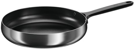 Berghoff Home Edelstahl Bratpfanne 28cm – Antihaft-Pfanne ohne PFAS – Beschichtete Universalpfanne für alle Herdarten – Langlebige Non-Stick Pfanne – Schwarz