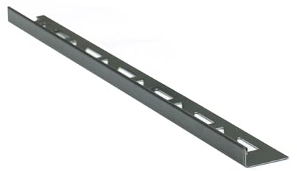5 x L-Profil Fliesenschiene schwarz anthrazit gebürstet Fliesenprofil V2A L200cm Winkelschiene (11mm Höhe)