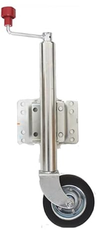 Ruota per cric per rimorchio - Cric girevole per rimorchio marino per impieghi gravosi, supporto per ruota di supporto pieghevole, cric con linguetta girevole imbullonata, capacità di carico 900 kg, 2