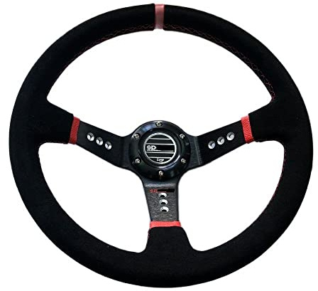 Sportlenkrad Universal Wildleder Leder Racing Lenkrad 350mm 14inch Tiefstimmung Drifting Sport Rallye Lenkräder