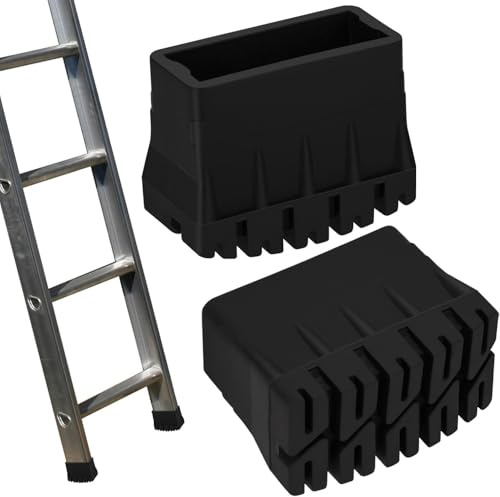 Patins Pieds Escabeau Pied pour Echelle Antidérapant(2Pcs, 25 * 60mm) | Patin pour Escabeau pour Échelles Droites Résistants aux Températures Élevées et à l'usure