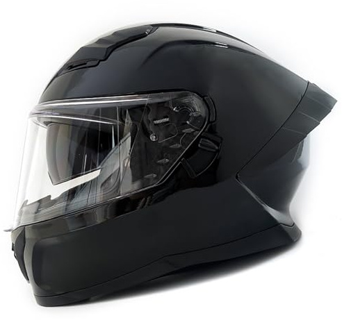 Helhjälmar för damer, ECE 22.06 motorcykelhjälmar, herrhjälmar för scooter med dubbelskiktade imfria visir, brusreducerande hjälmar. 4,L(59-60CM)