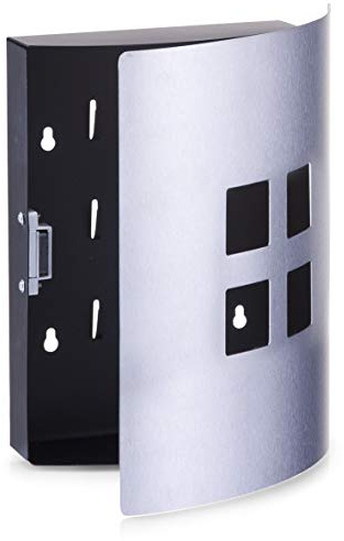 Zeller 13848 Armario para Llaves, Acero Inoxidable, Gris, 21.5x6.5x24.5 cm