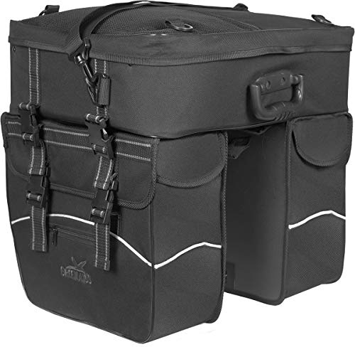 Greenlands Touring Taschenset (3-Teilig) Gepäckträgertasche Schwarz 60 Liter