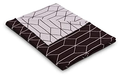 brunolie Überwurfdecke, Hundedecke, Wendedecke, zwei Farben, gemustert, waschbar bis 30 °C, Polyesterplüsch, auch für Katzen, 80 x 60 cm, braun/beige