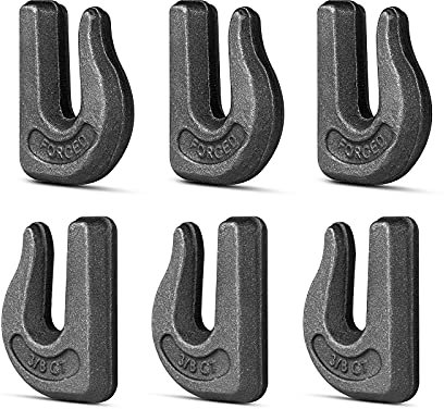 Schmiedekettenhaken zum Anschweißen, robust, geschmiedeter Güteklasse 70, für Anhänger, LKW, Rigging, Auto, SUV, Wohnmobil, UTV, Traktoren, Ladeschaufel, 2993 kg, 6 Stück