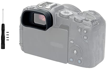 Große Augenmuschel Silikon Kamerasucher Okular für Canon EOS R8 RP | 18.9mm Langes okular, Blendet streulicht im sucher aus, Komfortabel bei langen aufnahmen im freien und im studio