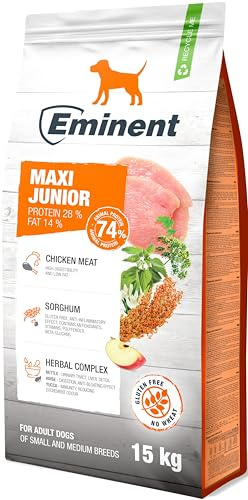 Eminent Maxi Junior High Premium – Glutenfreie Vollnahrung für heranwachsende Hunde großer & riesiger Rassen | Mit Chondroprotektiva